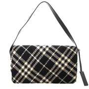 Buy and sell your authentic Burberry Black White Checked Wool Bag for the best price