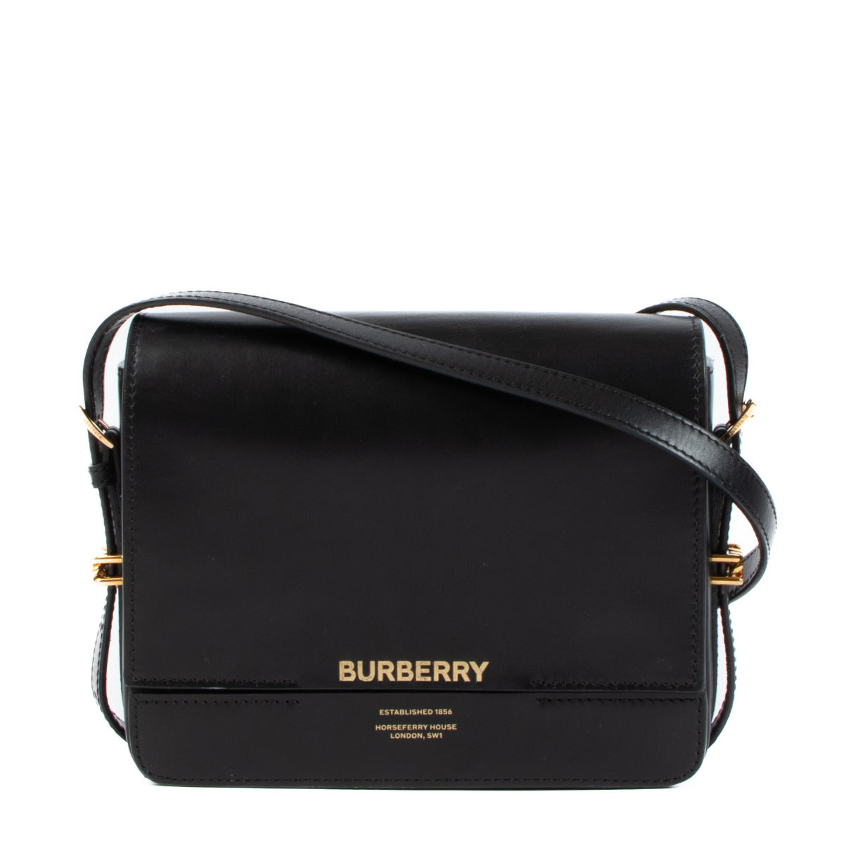 Burberry Black Small Grace Crossbody Bag for the best price at Labellov secondhand luxury in Antwerp. We buy and sell your preloved and new designer bags.