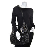 Burberry Black Patent Hobo Bag