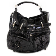 Burberry Black Patent Hobo Bag