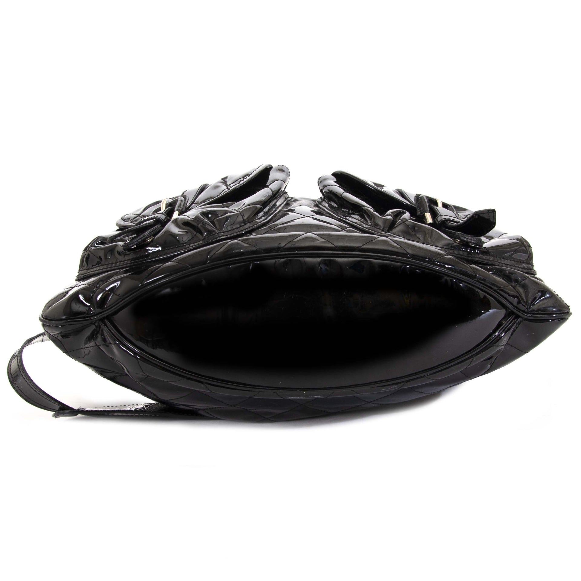 Burberry Black Patent Hobo Bag veilig tweedehands tegen de beste prijs