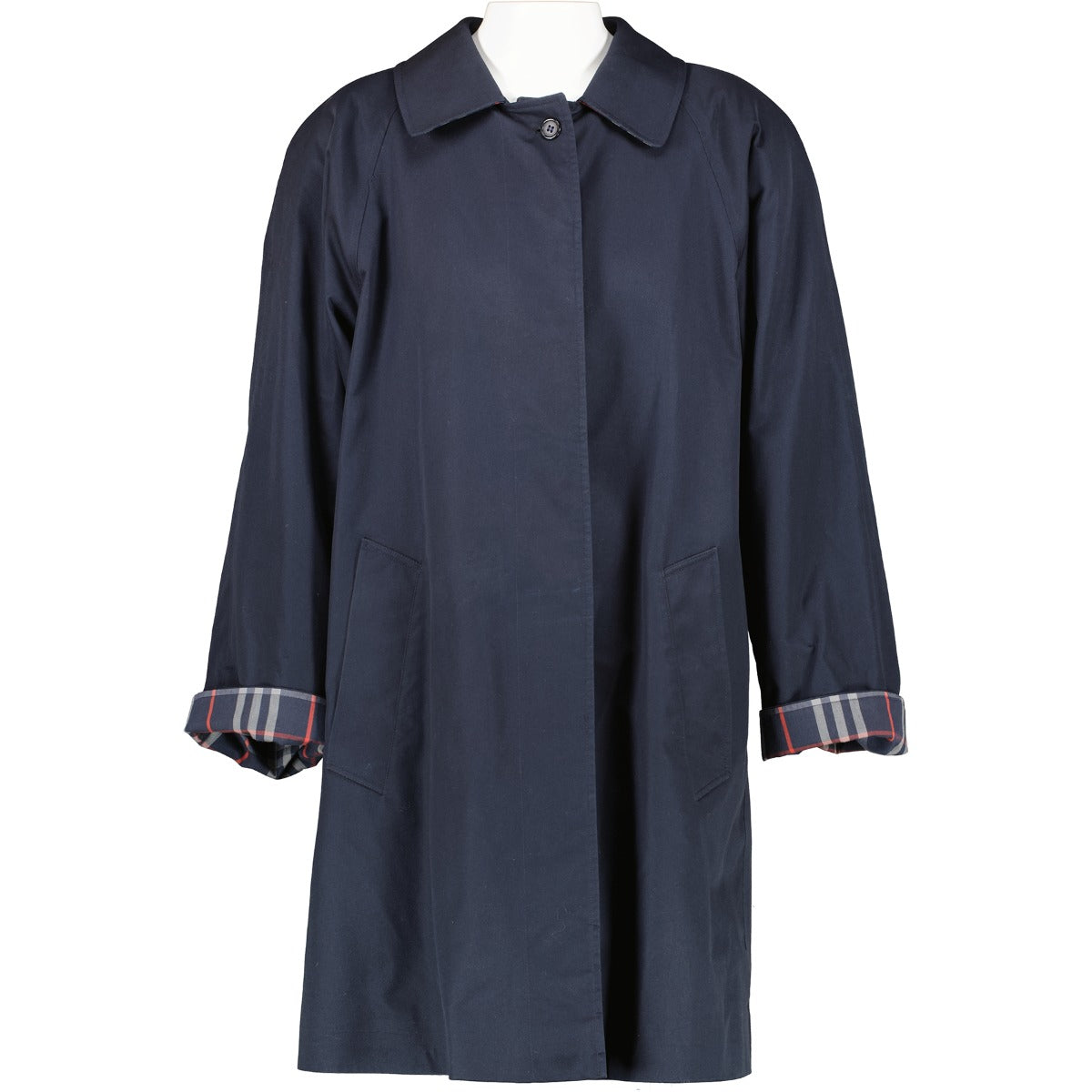 Burberry Vintage Midnight Blue Cotton Gabardine Car Coat