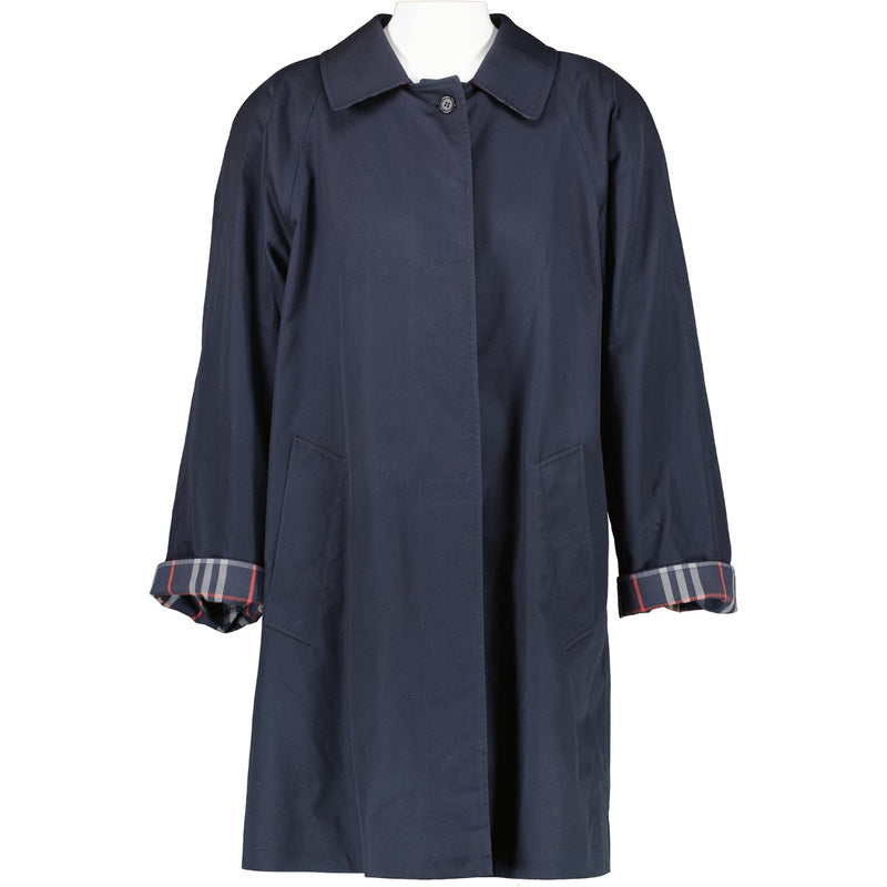 Burberry Vintage Midnight Blue Cotton Gabardine Car Coat