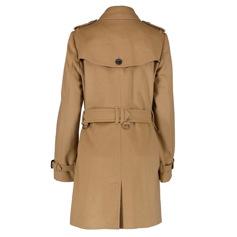 Burberry Honey Wool/Cashmere Short Trench Coat