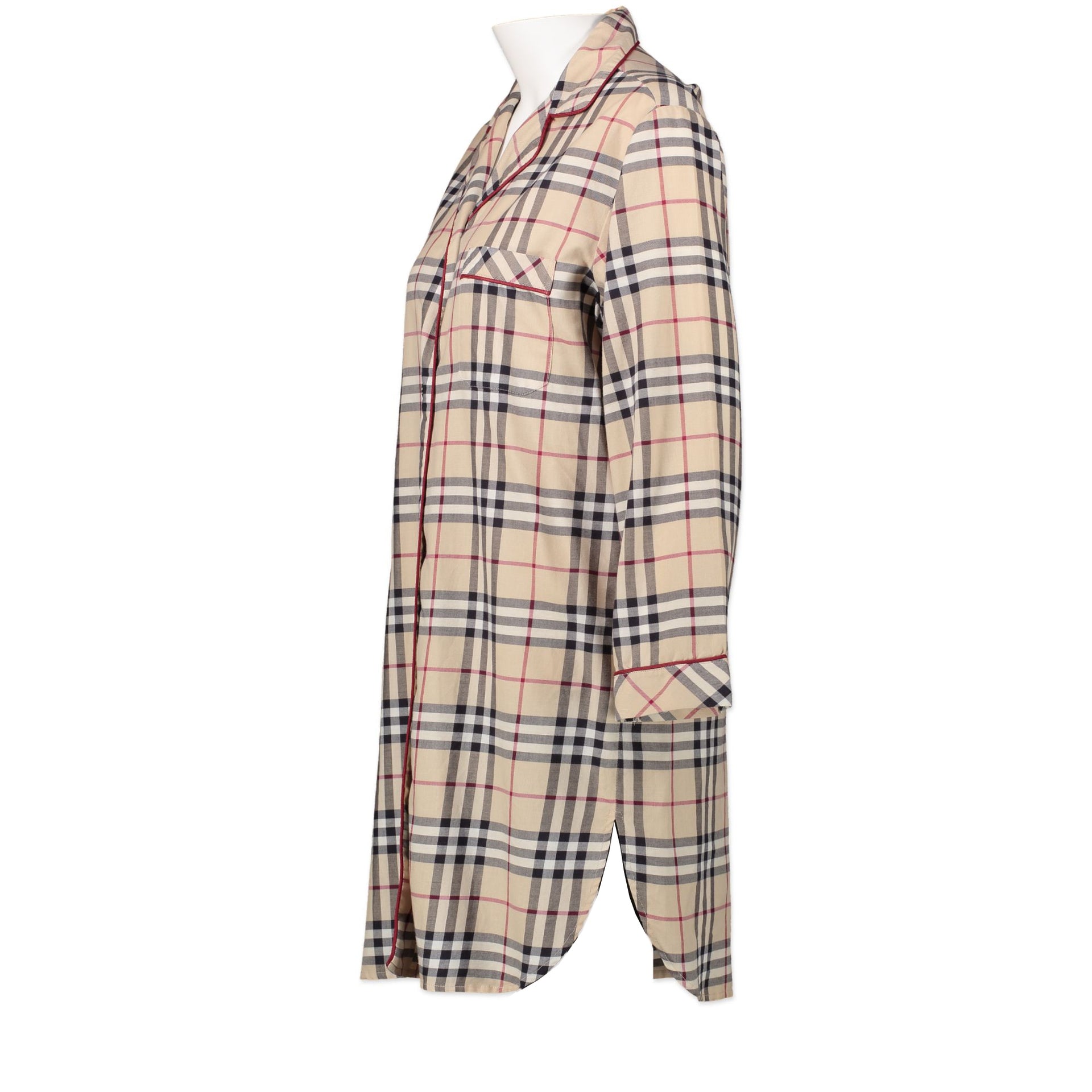 authentique seconde main vintage Burberry Nova Check Shirt Dress - Size M achète en ligne webshop LabelLOV