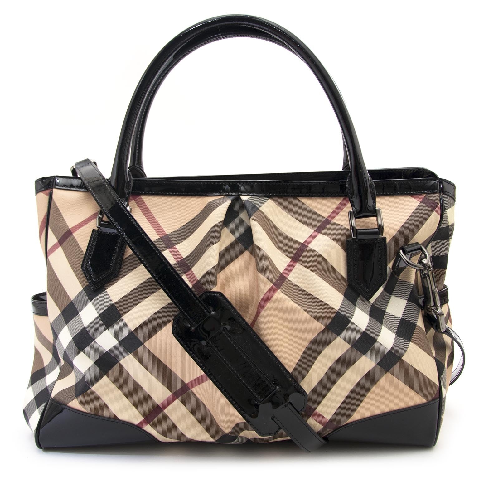 koop veilig online bij labellov.com tegen de beste prijzen Burberry Nova Check Schoudertas