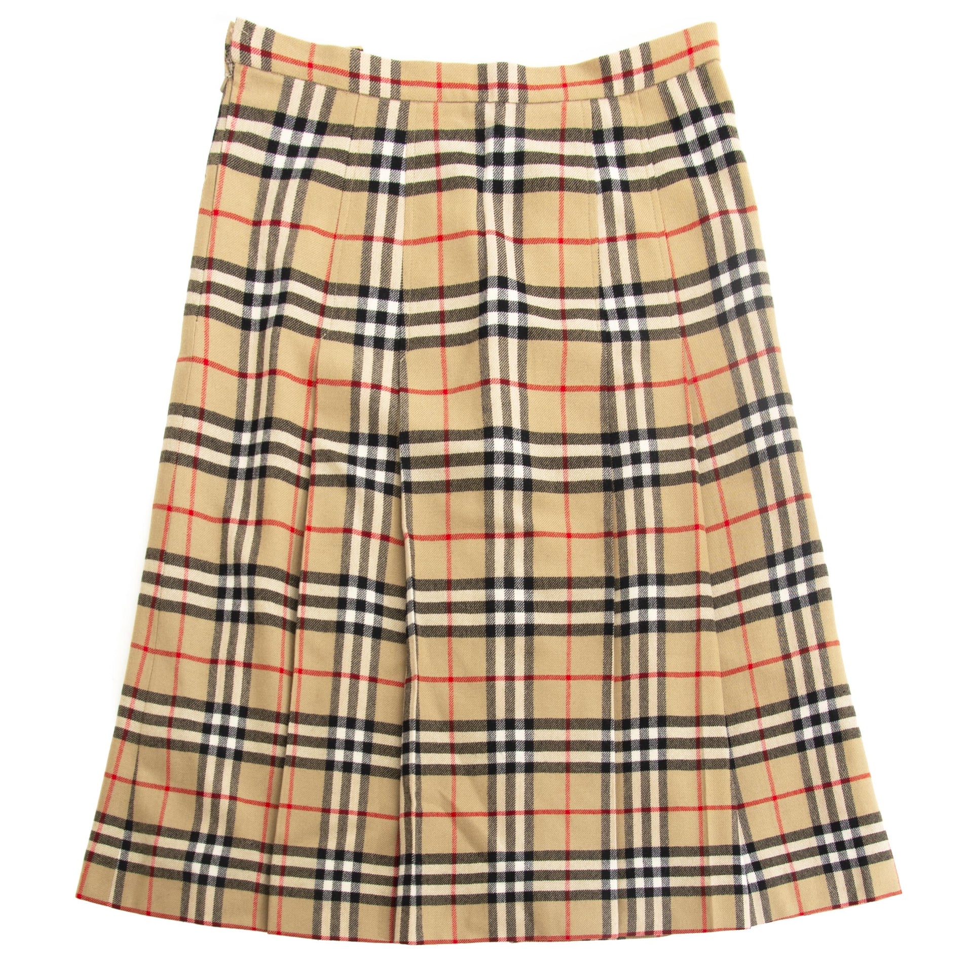 koop veilig onlien tegen de beste prijs Burberry Check Wool Skirt