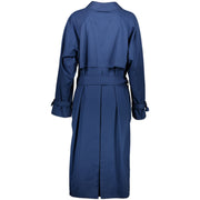 Burberry Blue Long Trench Coat - Size M at Labellov. Safe online shopping at a fair price