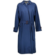 Burberry Blue Long Trench Coat - Size M at Labellov. Safe online shopping at a fair price