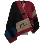 Burberry Prorsum Color-Block Wool Cashmere Blanket Poncho