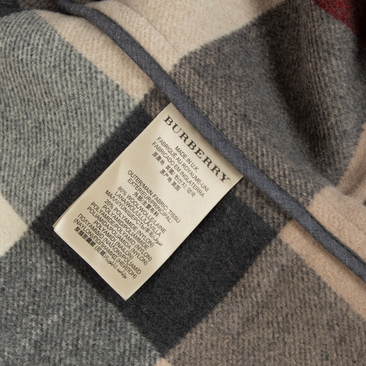 Burberry Brit Grey Wool Duffle Coat - Size S