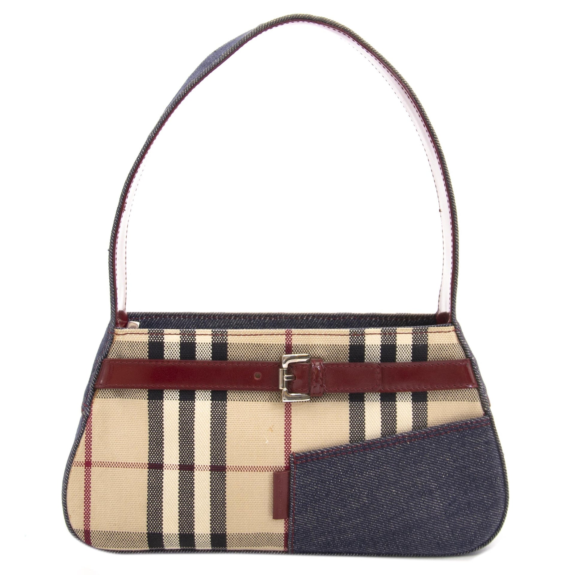 Burberry Mini Denim Round Handle Bag now for sale at labellov vintage fashion webshop belgium