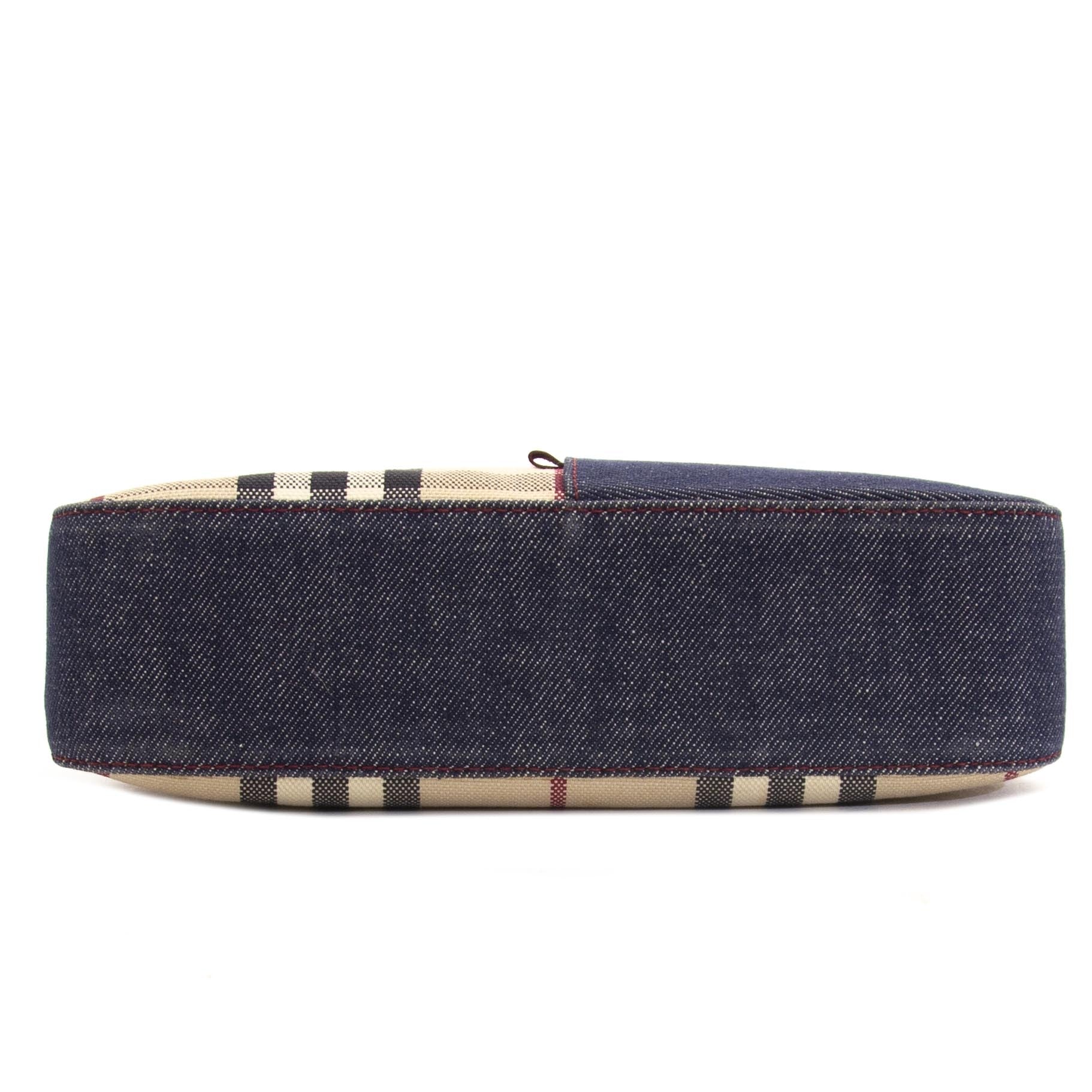 Burberry Mini Denim Round Handle Bag now for sale at labellov vintage fashion webshop belgium