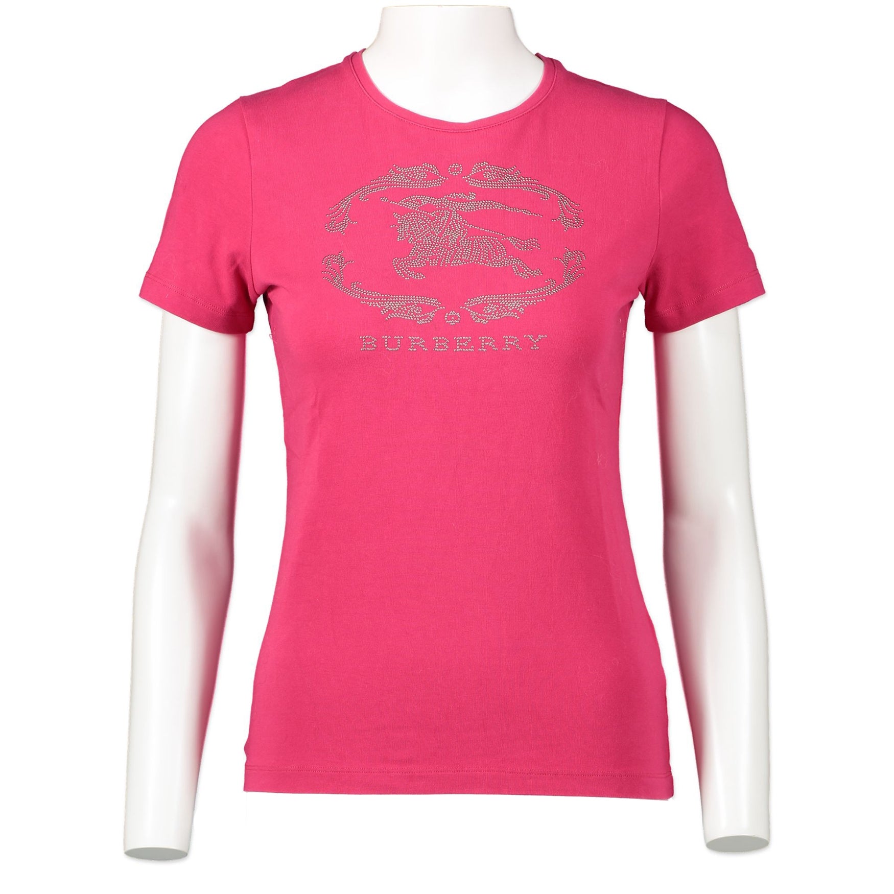 746 Burberry rhinestone tshirt pink