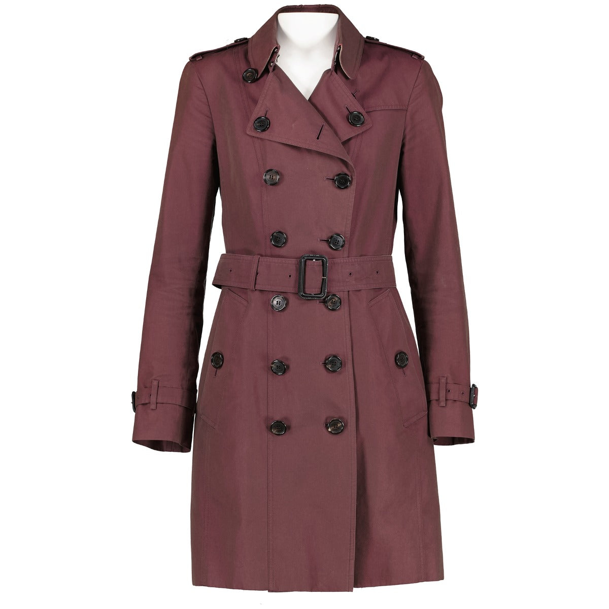 Burberry Mid-length Burgundy Trench Coat