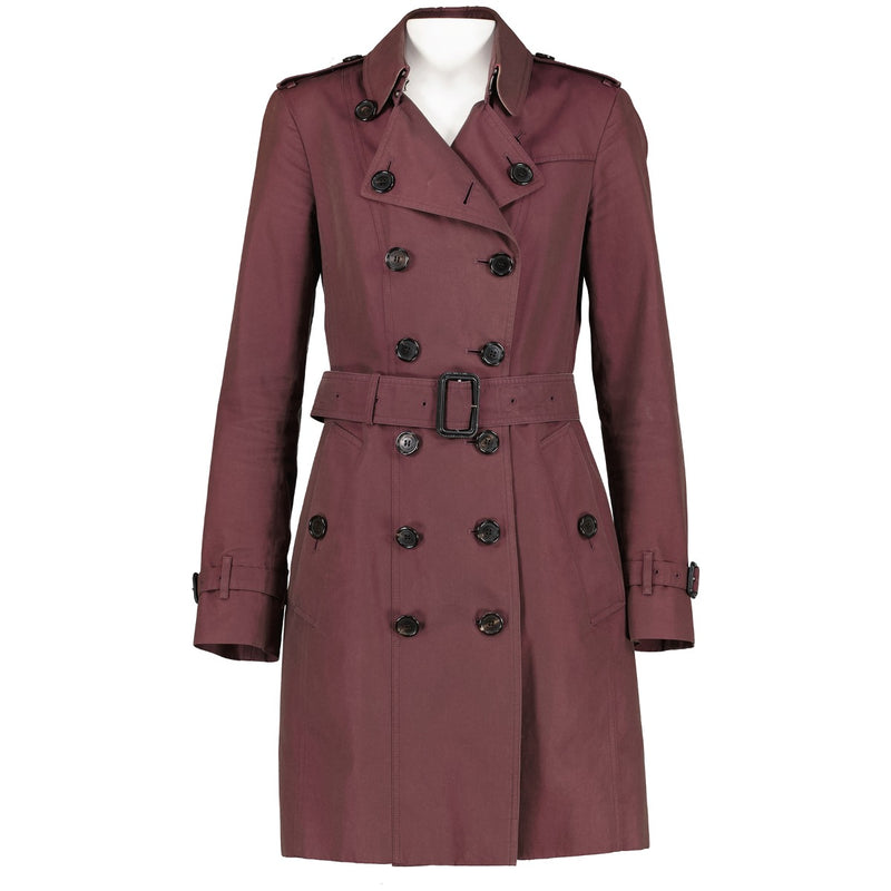 Burberry Mid-length Burgundy Trench Coat
