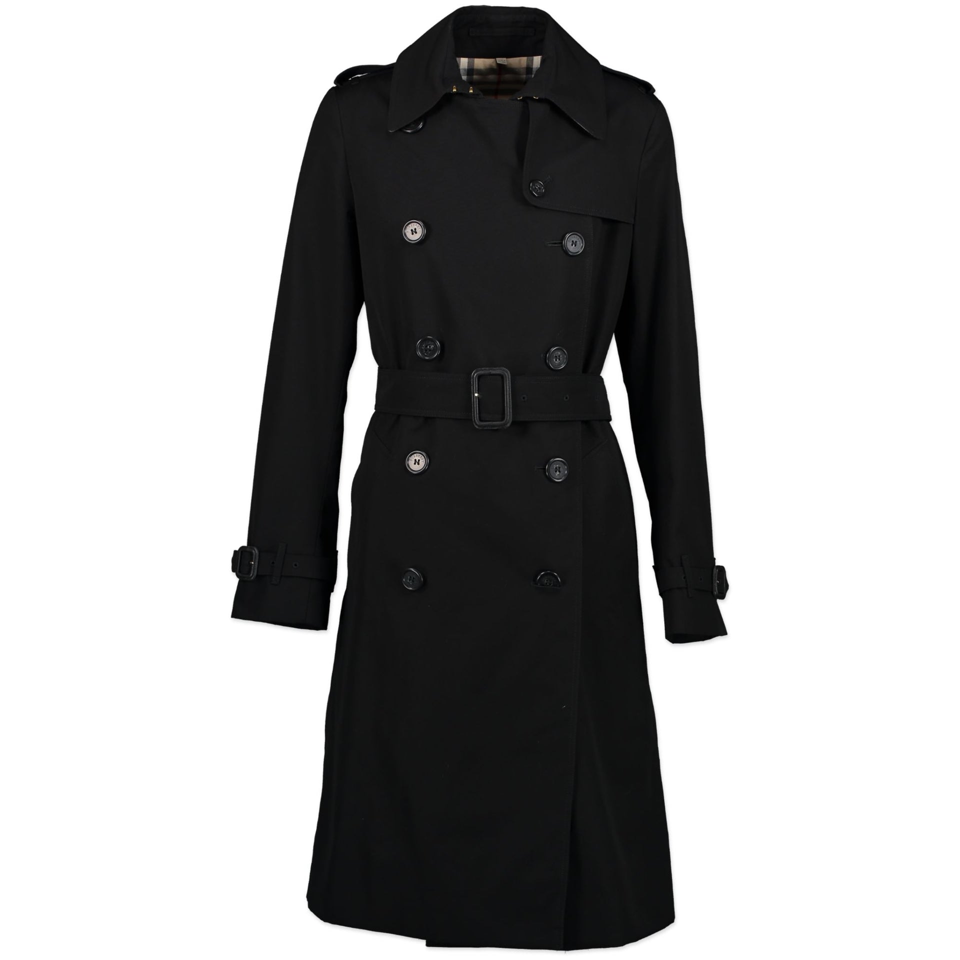 Burberry Black Trench Coat - size 36