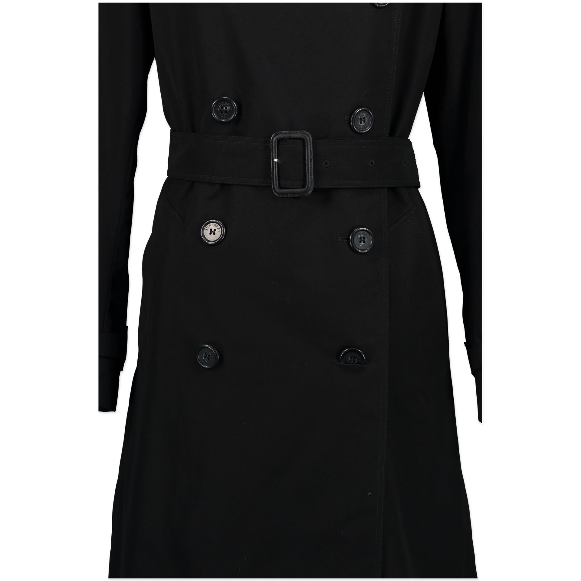 Burberry Black Trench Coat - size 36