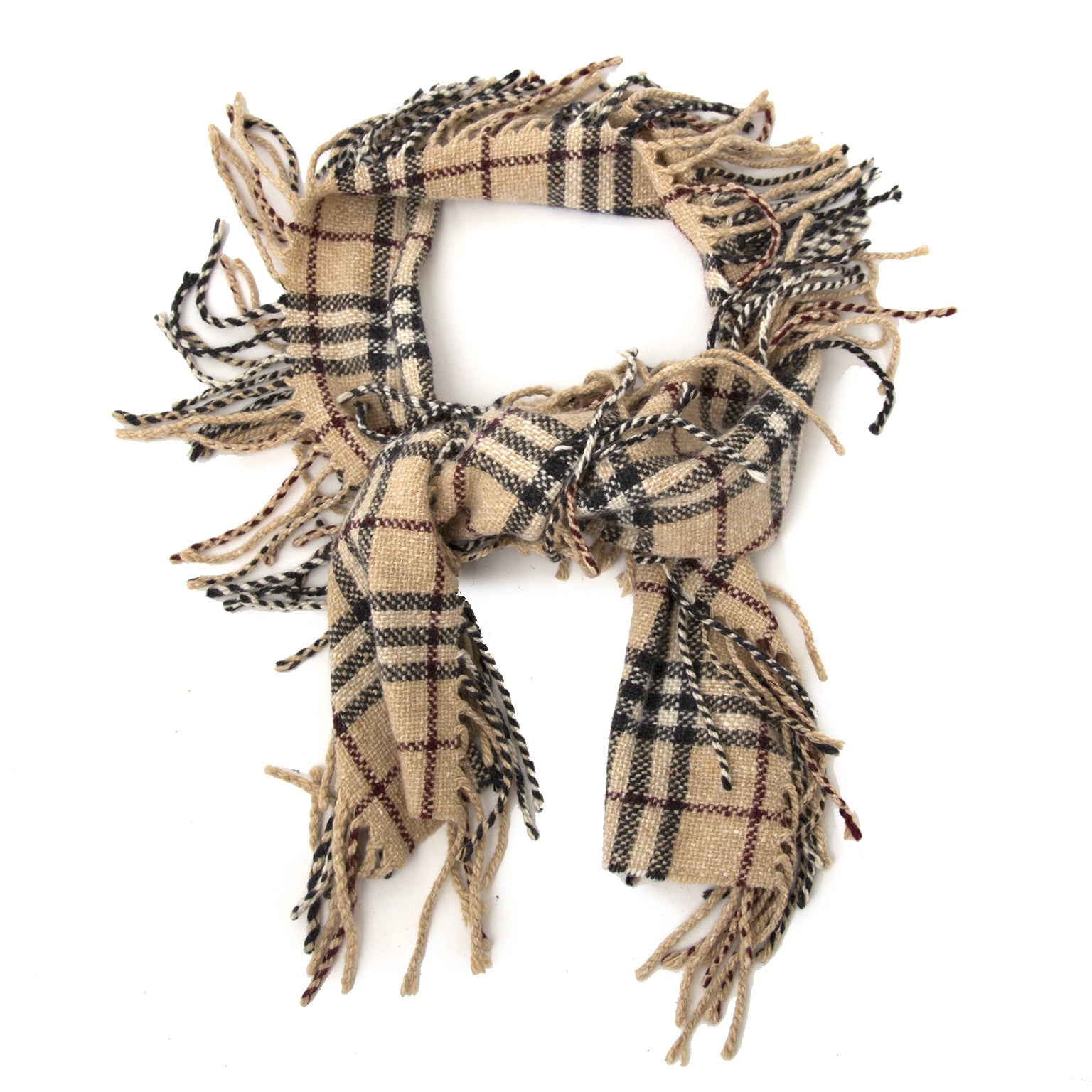 Buy Burberry checked scarfs at Labellov vintage fashion webshop Belgium