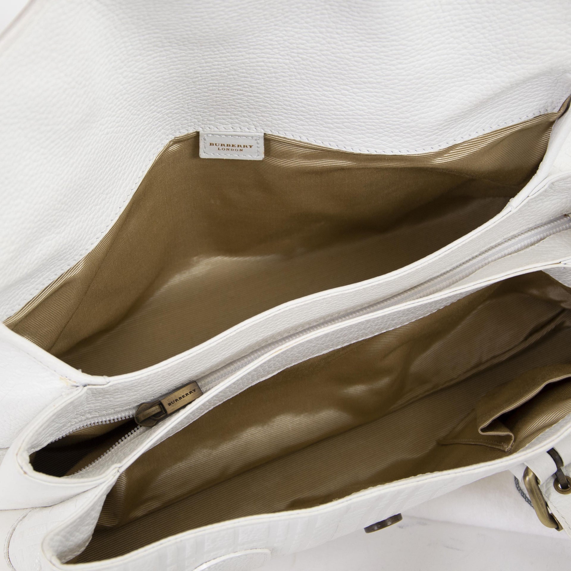 Burberry White Shoulder Bag