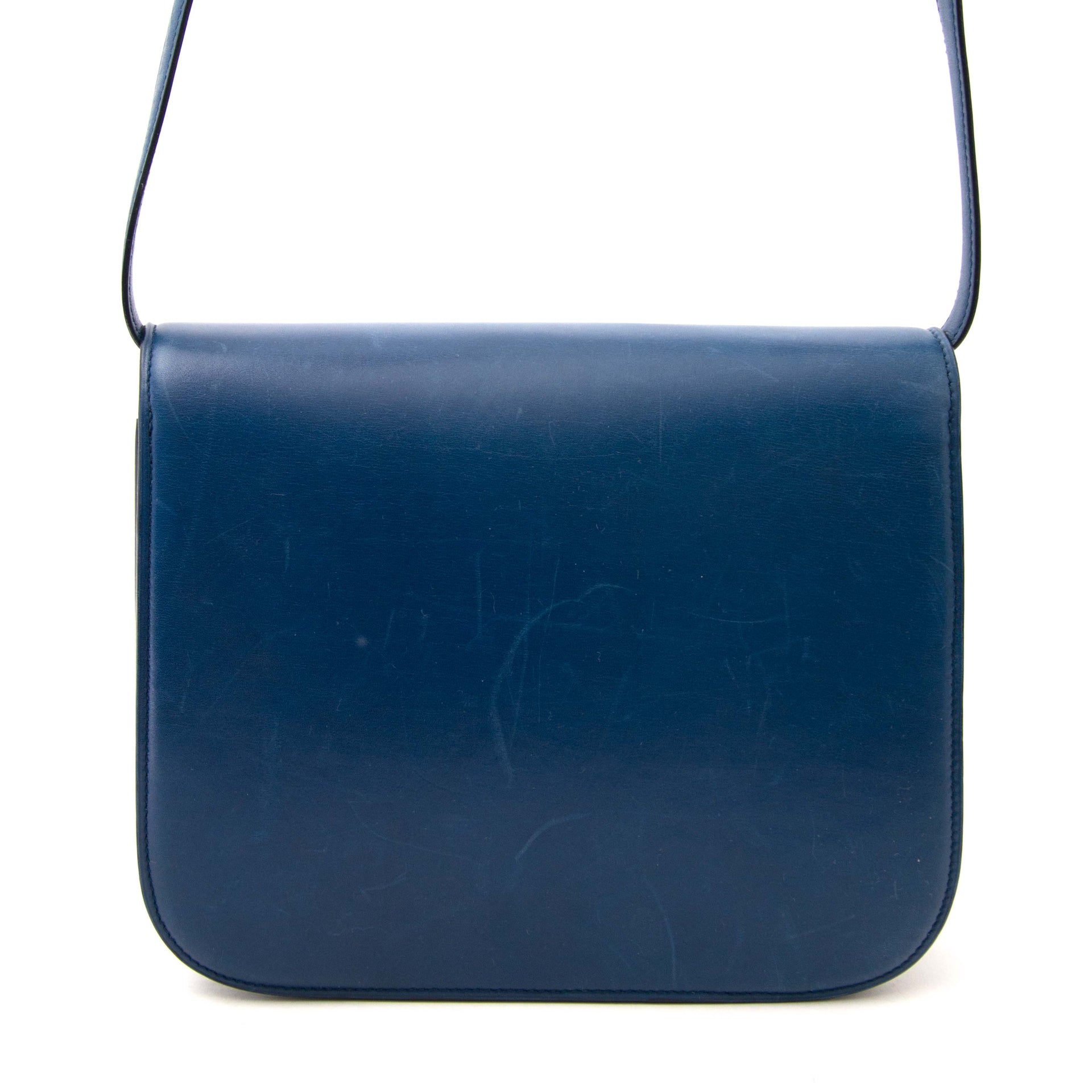 looking for a luxury secondhand bag ? Celine Petrol Blue Box Bag