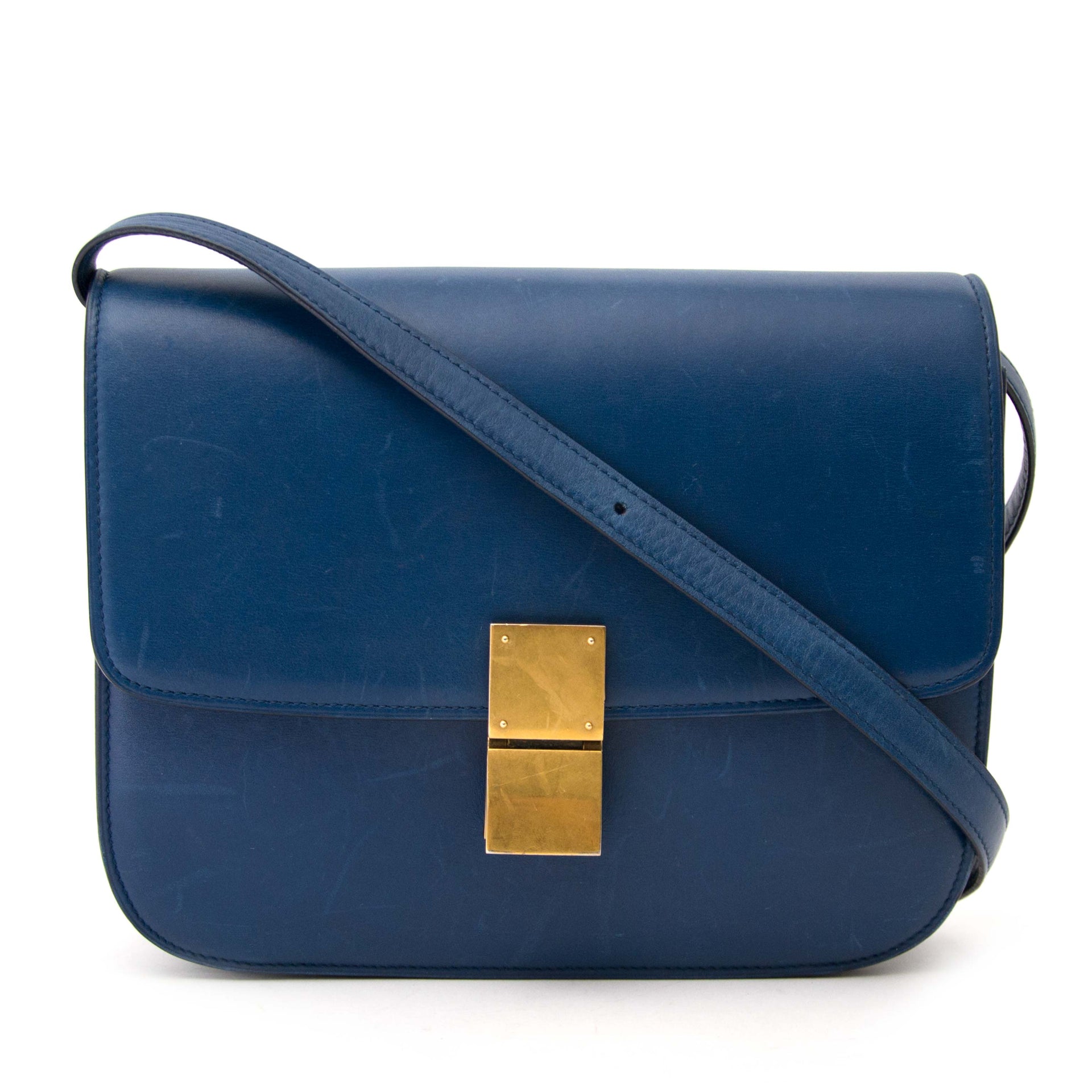 shop online at the best price secondhand Celine Petrol Blue Box Bag