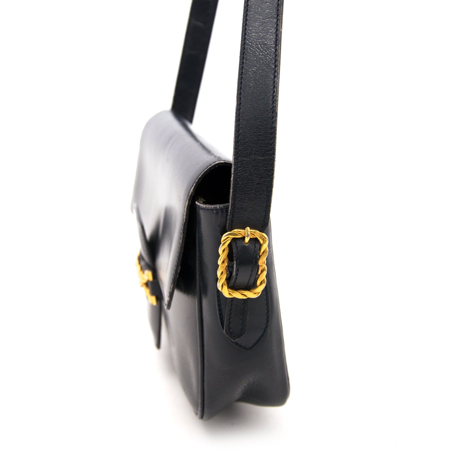 Celine Dark Blue Box Bag for sale at the right price at Labellov.com