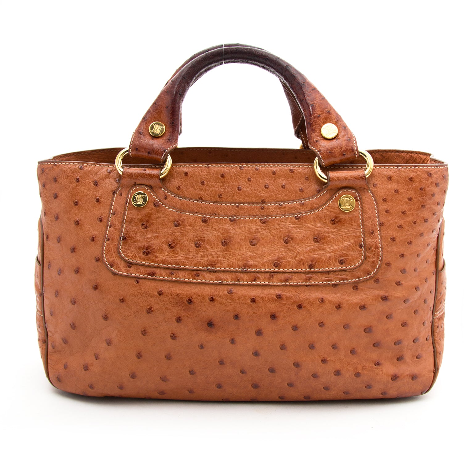Celine Camel Boogie Ostrich Bag kopen en verkopen aan de beste prijs bij Labellov