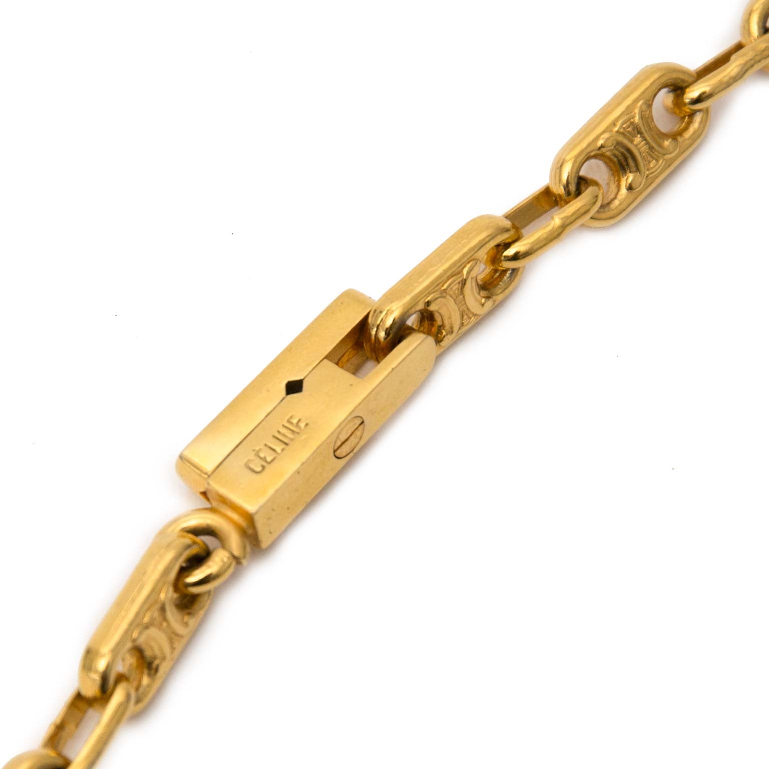 koop veilig online aan de bste prijs Celine Vintage Gold Belt