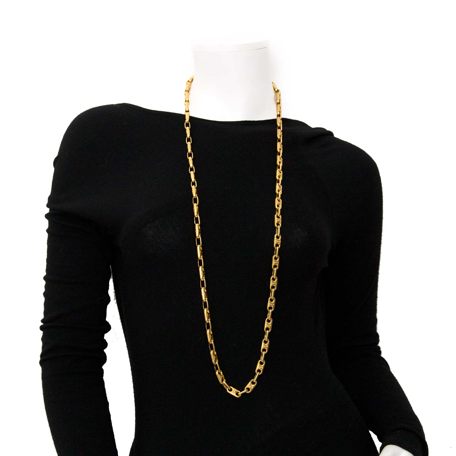 acheter en ligne pour le meilleur prix Celine Vintage Gold Belt
