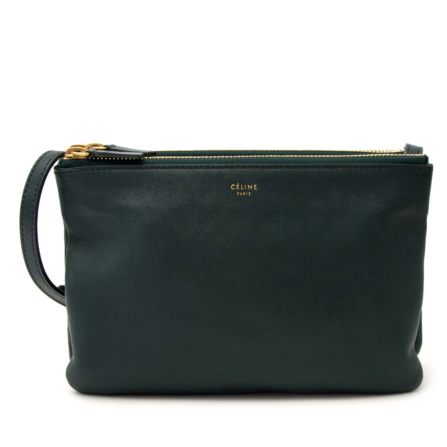 CELINE Trio ショルダーバッグ old celine Céline Green Leather Trio Crossbody Bag – Labellov