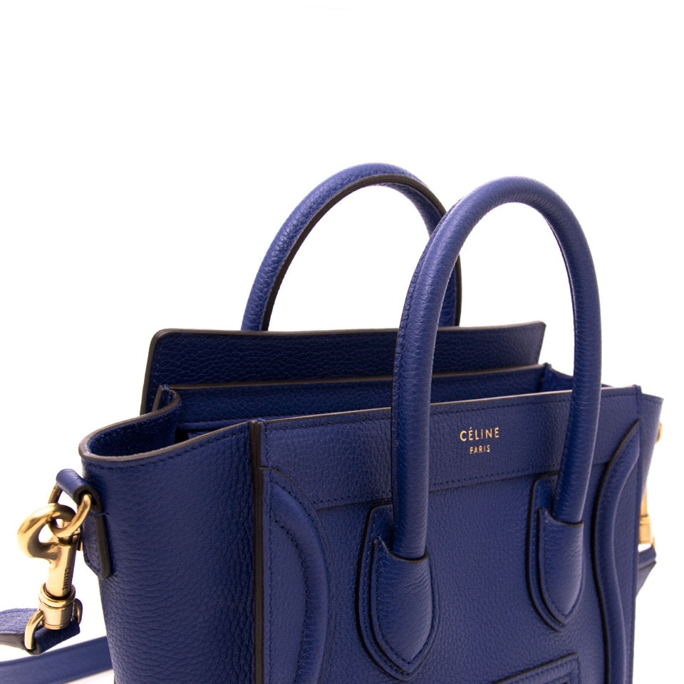 Céline Nano Cobalt Blue Luggage Bag like new best price