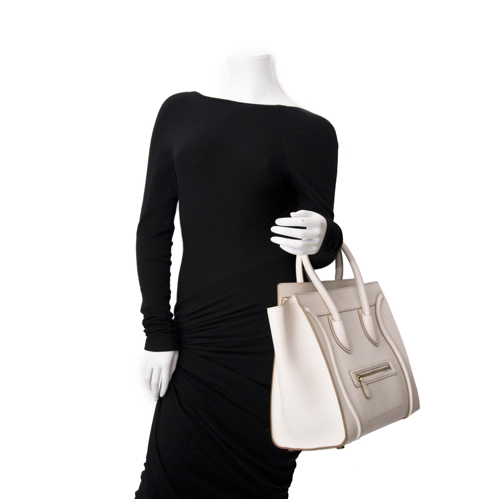 shop safe online secondhand Celine Luggage Mini White