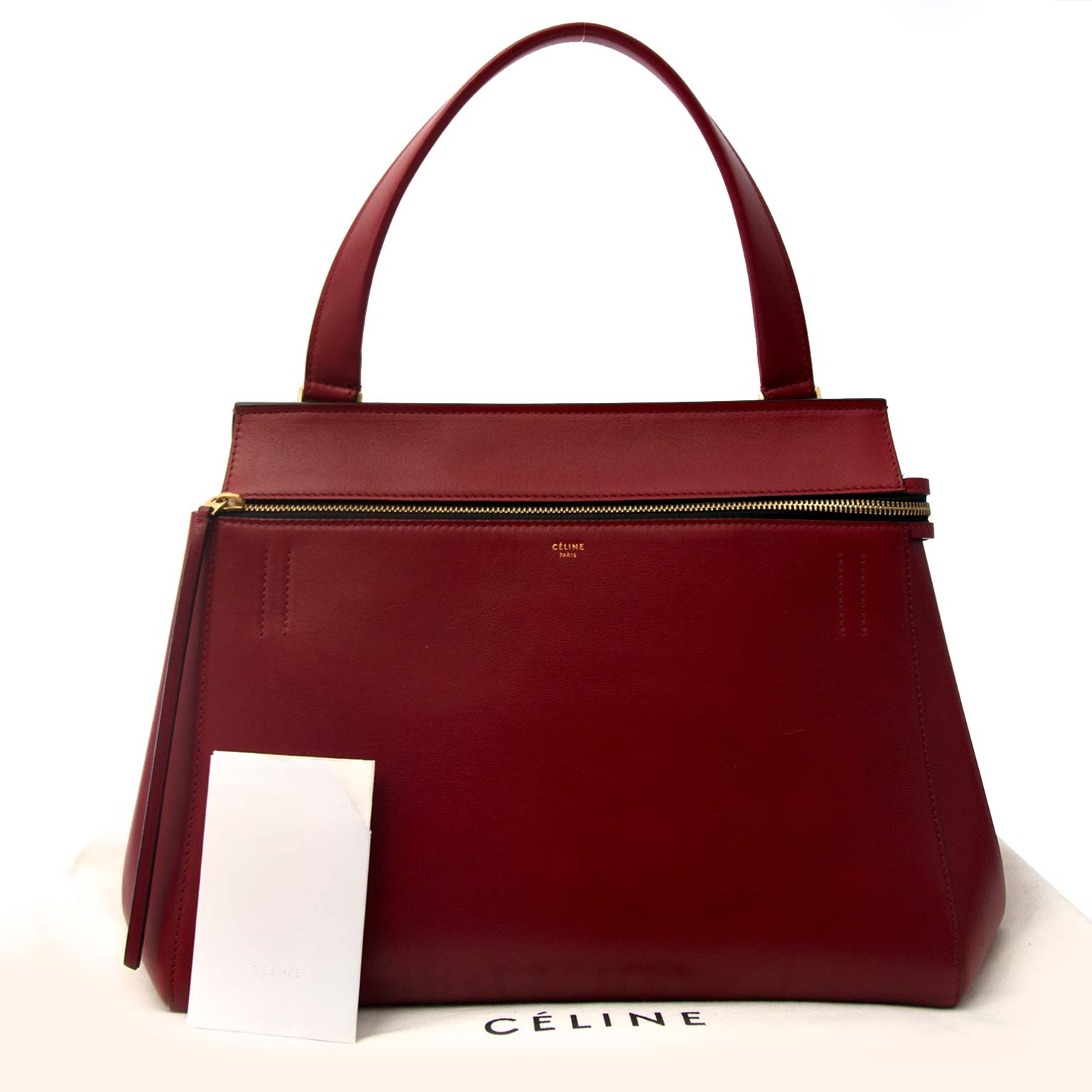 koop veiilg online tegen de beste prijs Celine Red Boxcalf Edge Bag