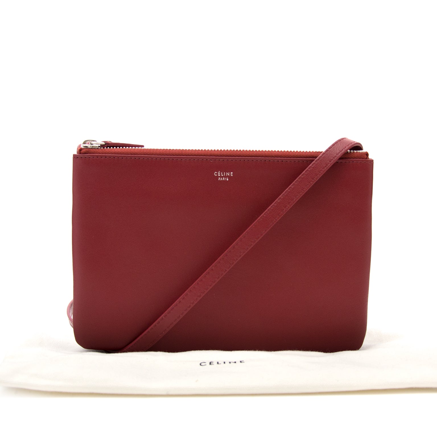 As New Celine Bordeaux Trio Bag – Labellov