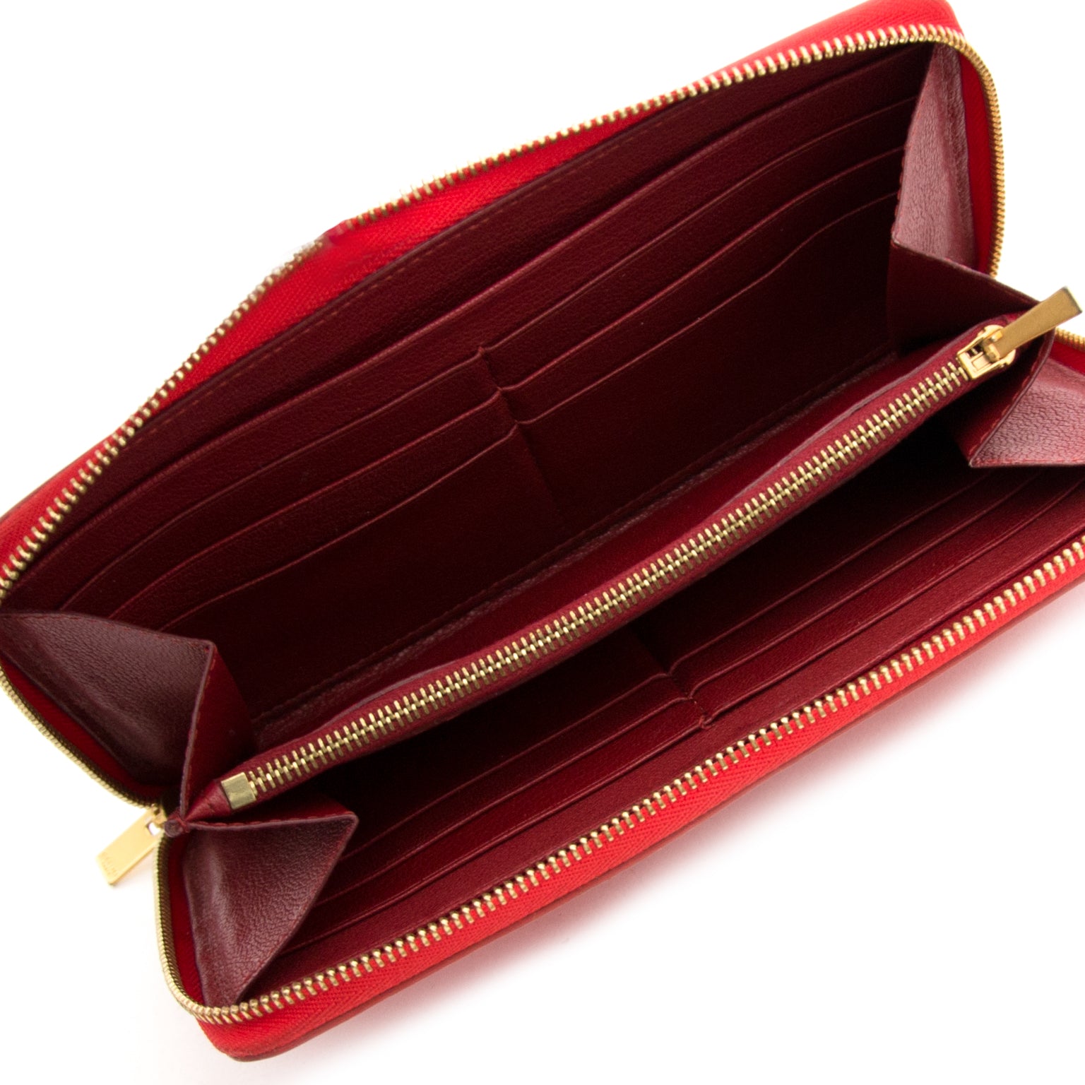 Winkel Céline Red Zipped Multifunction Wallet met de juiste prijs bij Labellov.com