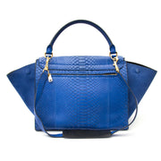 Celine Trapeze Blue python suede d'occasion en ligne