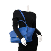 Tweedehands Celine Trapeze Blue python suede