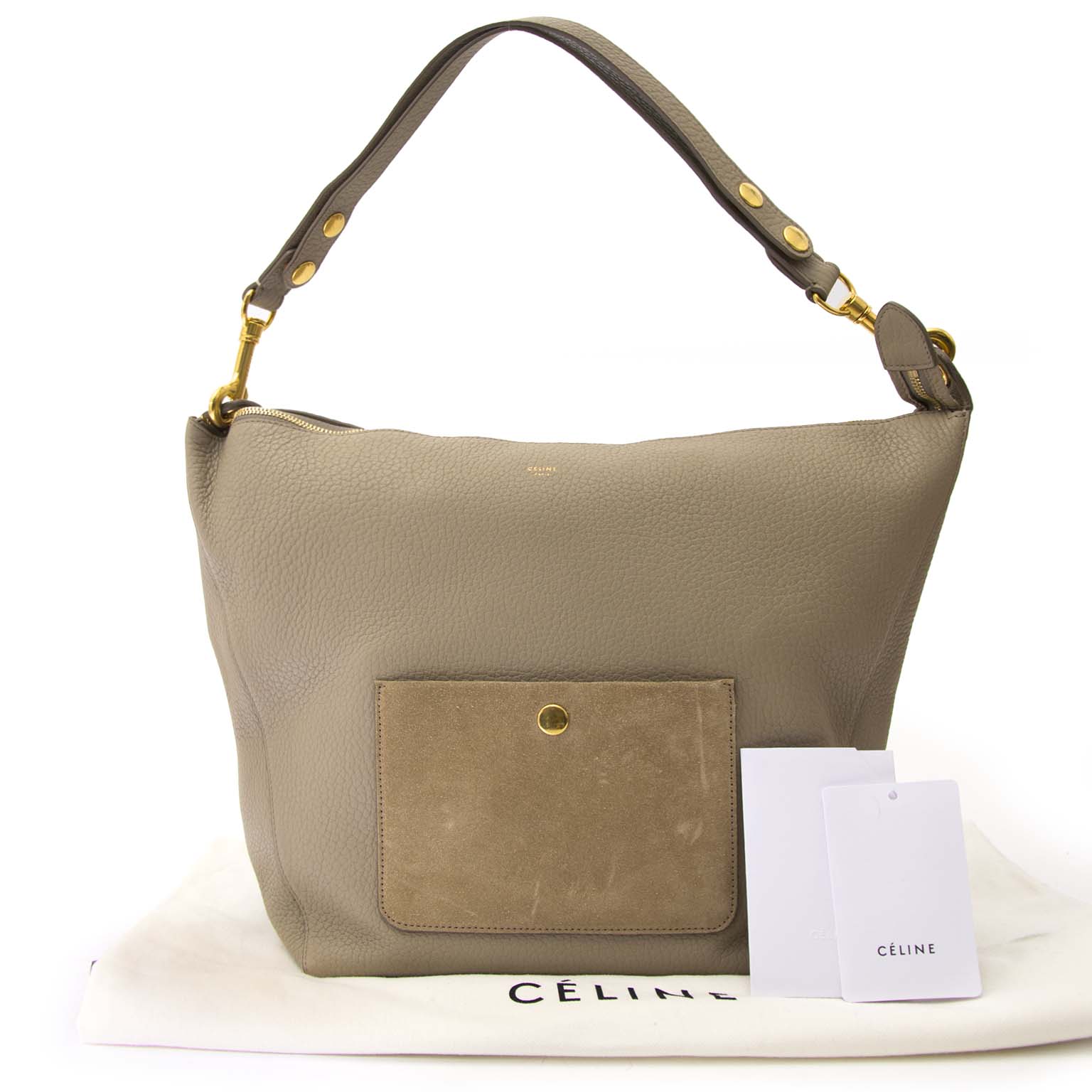 koop online tegen de beste prijs Chloe Taupe Medium Zipped Hobo