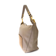 shop safe online seconde main Chloe Taupe Medium Zipped Hobo