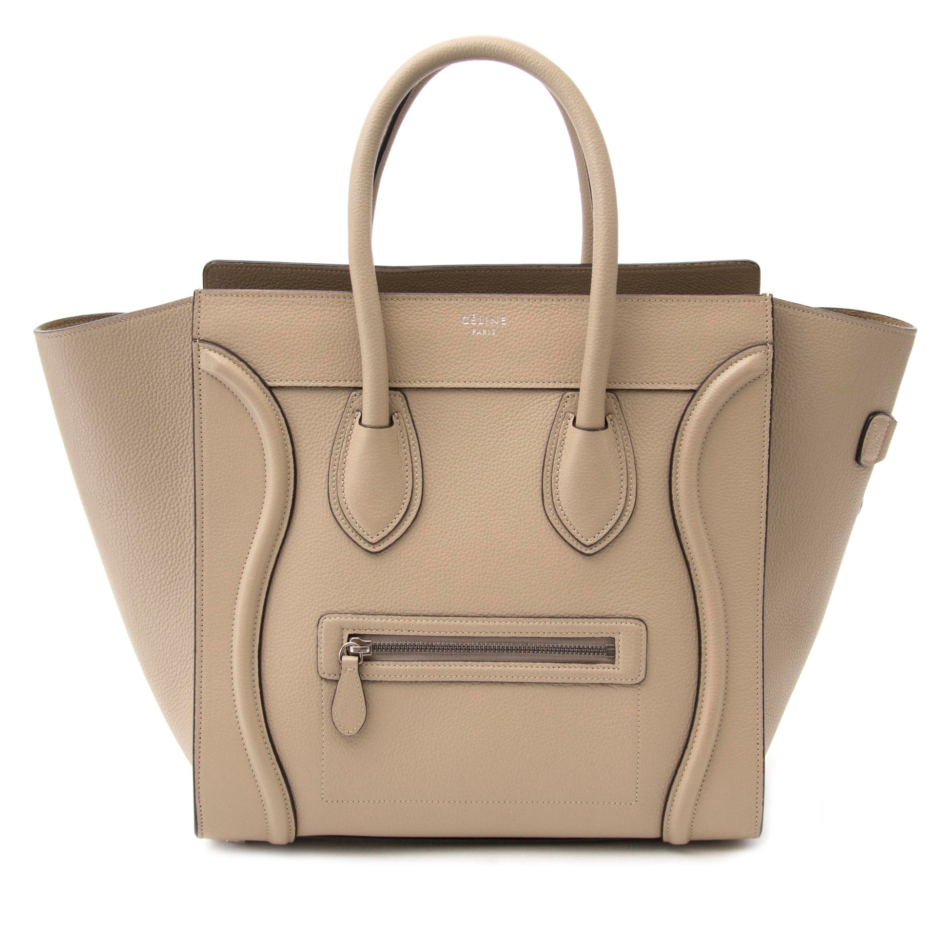looking for a as new Celine Luggage in taupe color? worldwide shipping luxury vintage LabellOV Antwerp