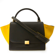 acheter en ligne pour le meilleur prix Céline Trapeze Kaki And Mustard Calfskin