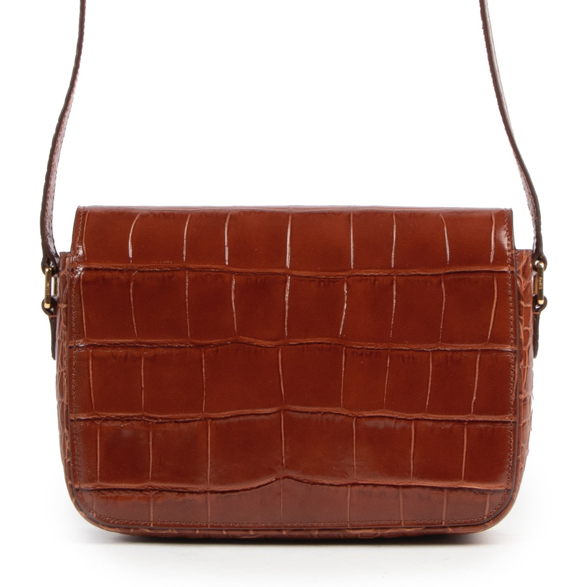 Celine Caramel Krokodillenreliëf Medium Kwasttas