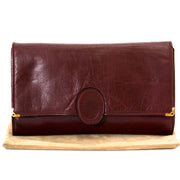 Cartier Bordeaux Leather Clutch