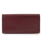 Cartier Burgundy Leather Clutch Bag