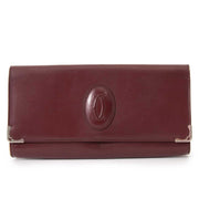 Cartier Burgundy Leather Clutch Bag for the best price at Labellov secondhand luxury