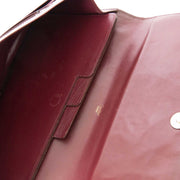 Cartier Burgundy Leather Clutch Bag