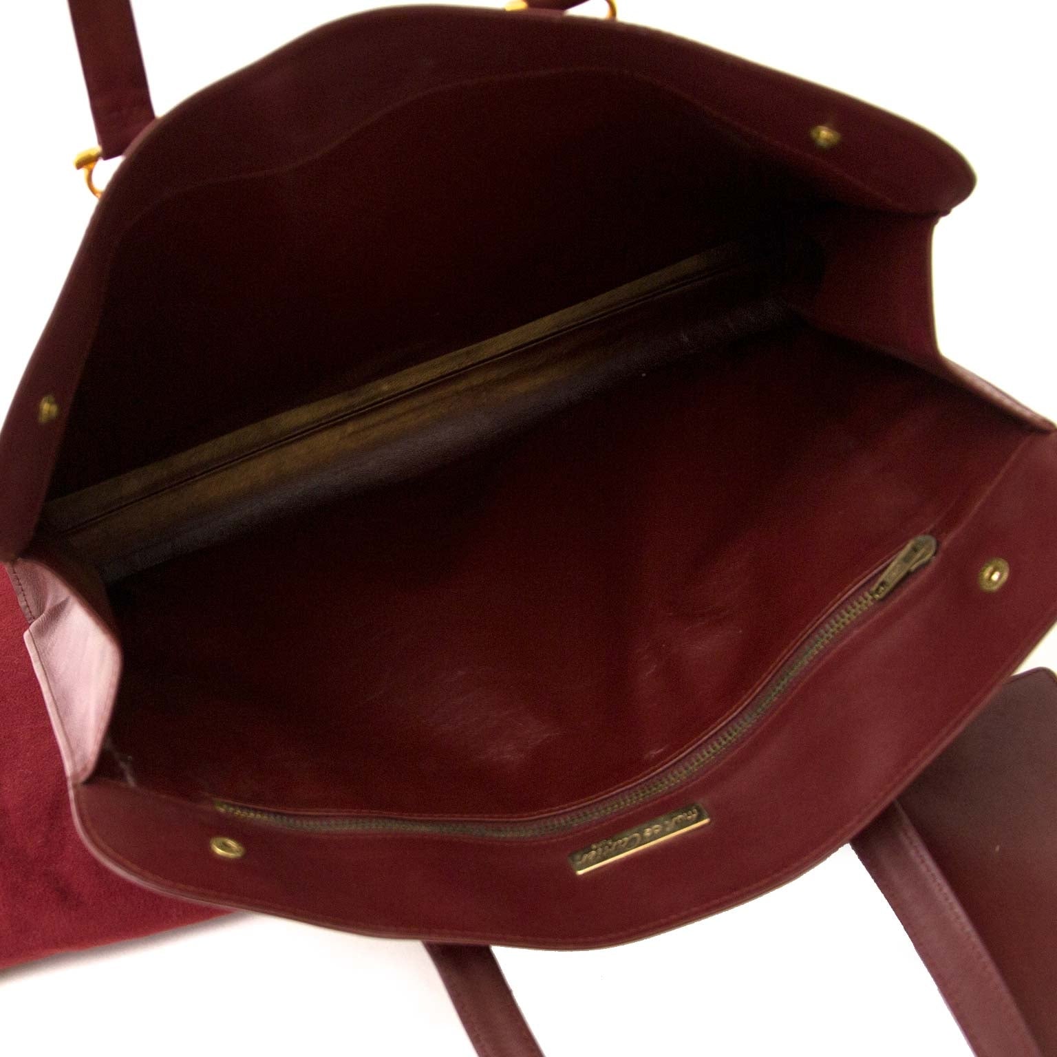 secondhand Cartier Burgundy Shopper for sale at labellov