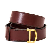 Cartier Bordeaux Leather Belt - Size 66-74 now for sale at labellov vintage fashion webshop belgium
