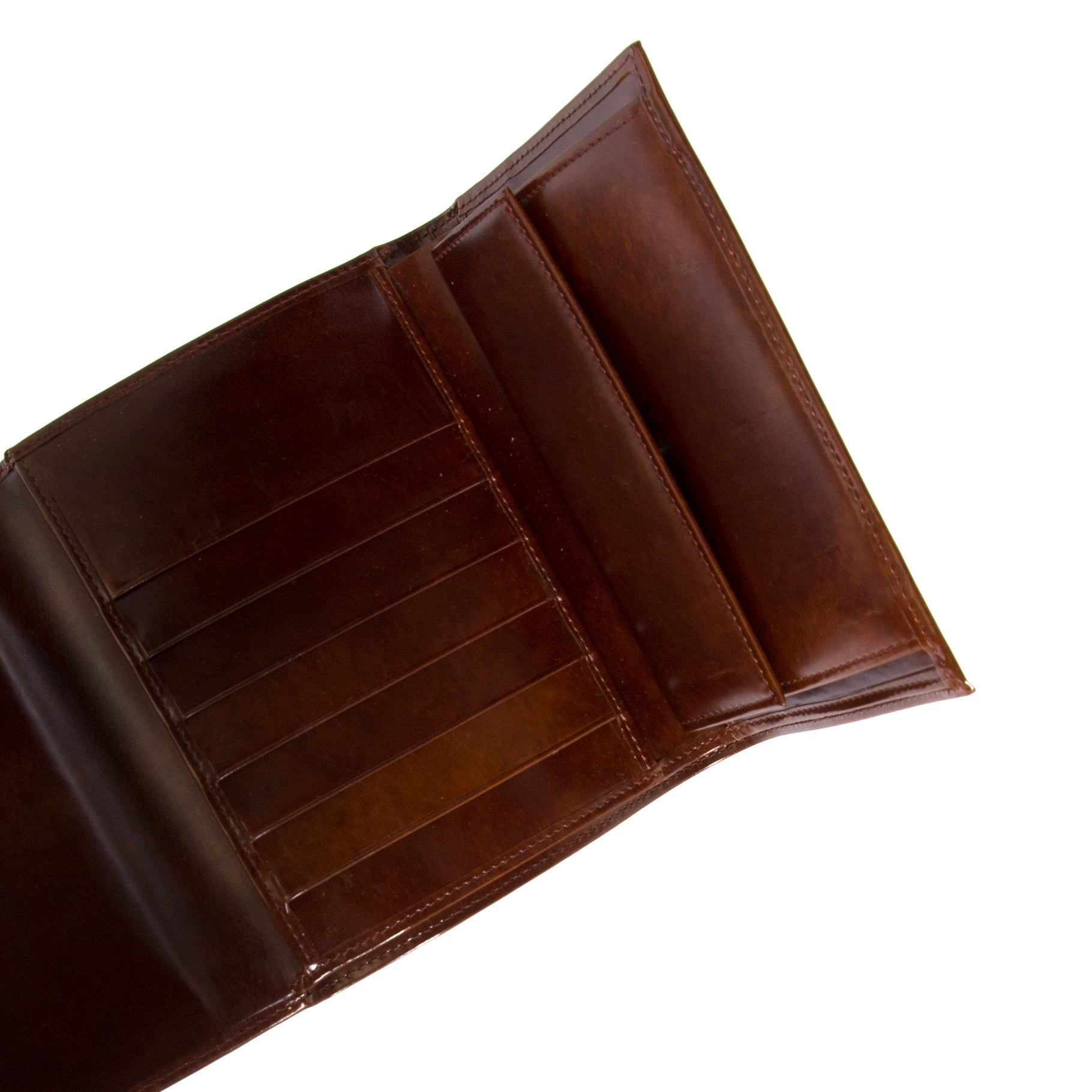 Cartier Bordeaux Brown Leather Wallet now for sale at labellov vintage fashion webshop belgium